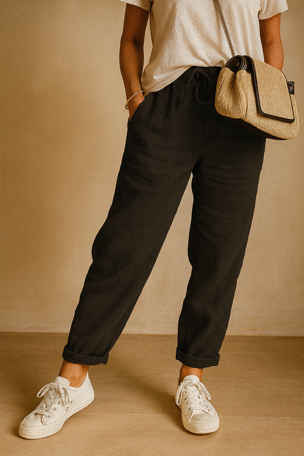 Pantalones sueltos y elegantes