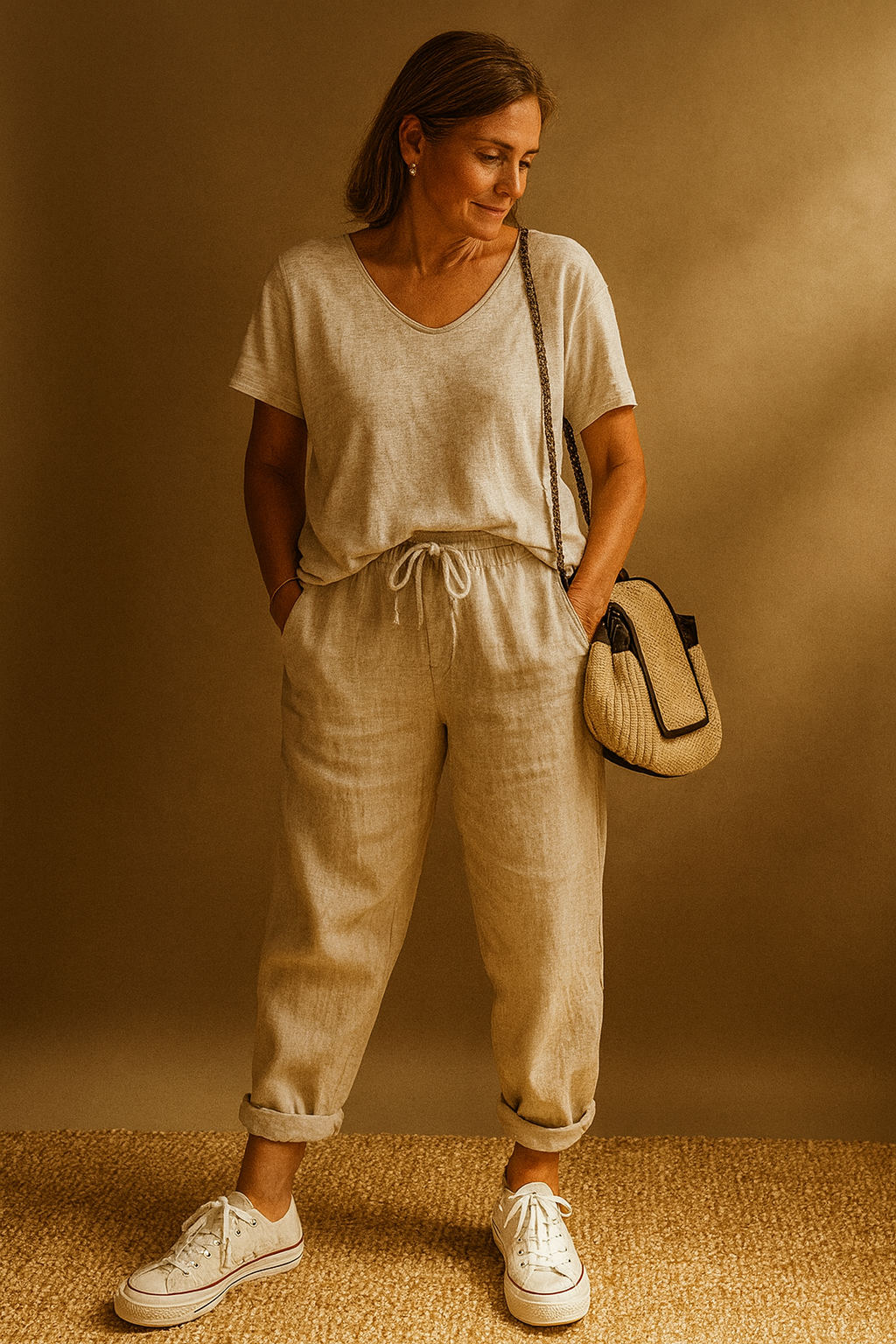 Pantalones sueltos y elegantes