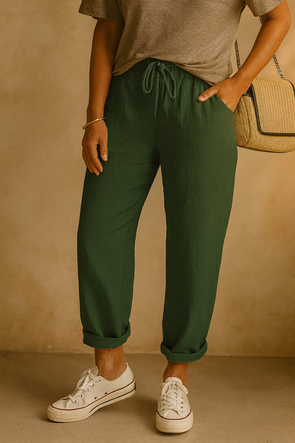 Pantalones sueltos y elegantes