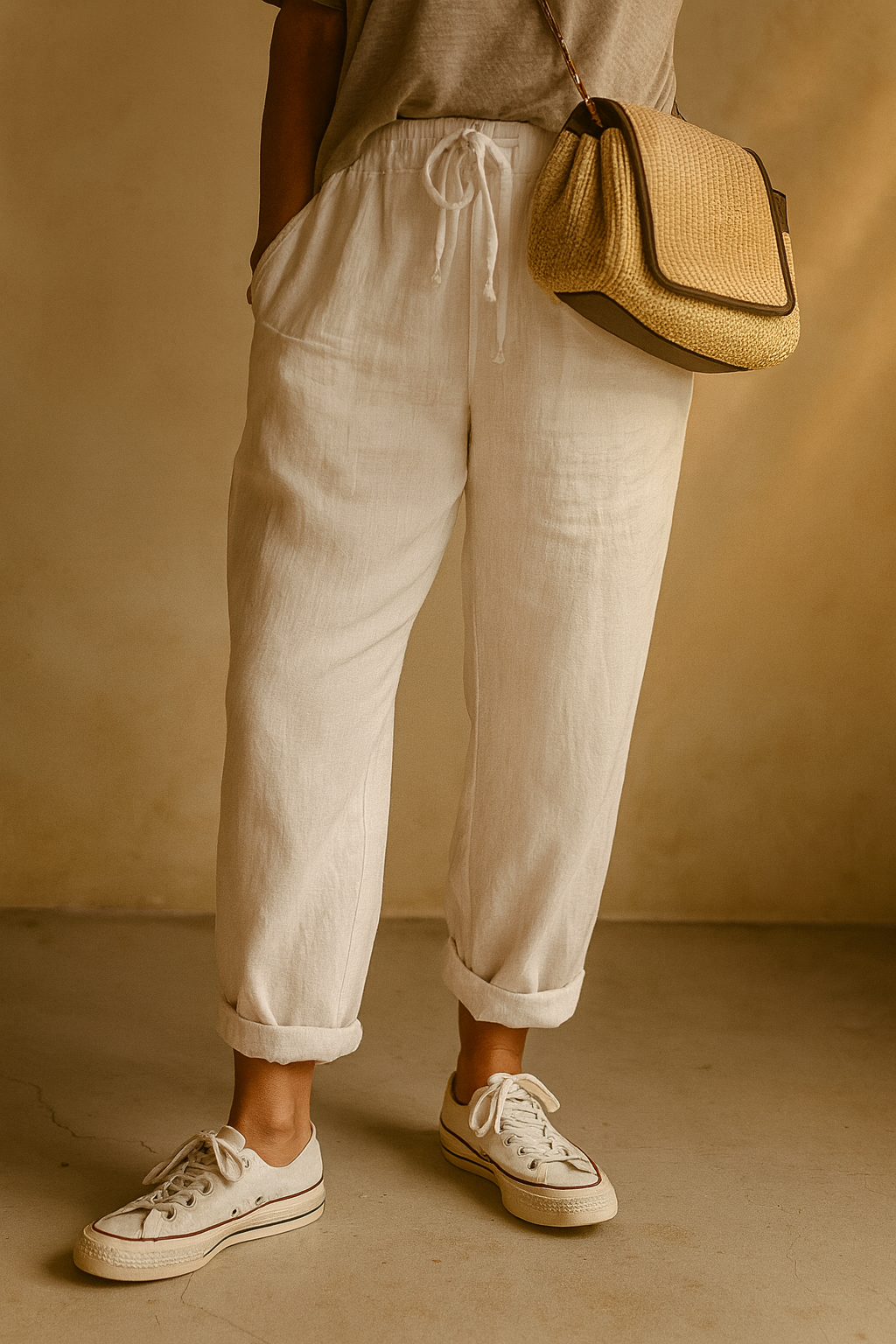 Pantalones sueltos y elegantes